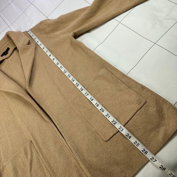 J. Crew Sweater Blazer Womens Small Tan Camel Sophie Open Front Cardigan Knit - Picture 6 of 6